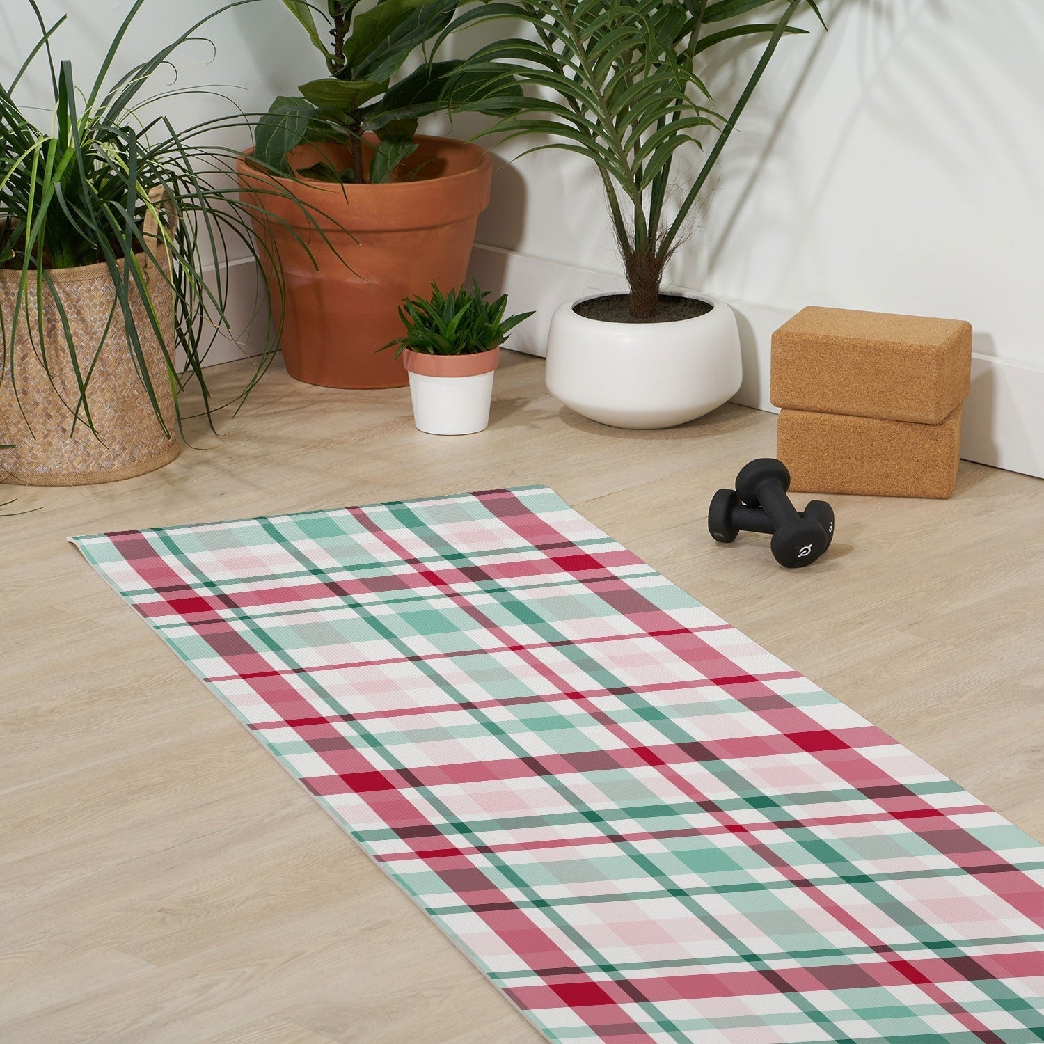 Lisa Argyropoulos Merry Vintage Plaid Yoga Mat