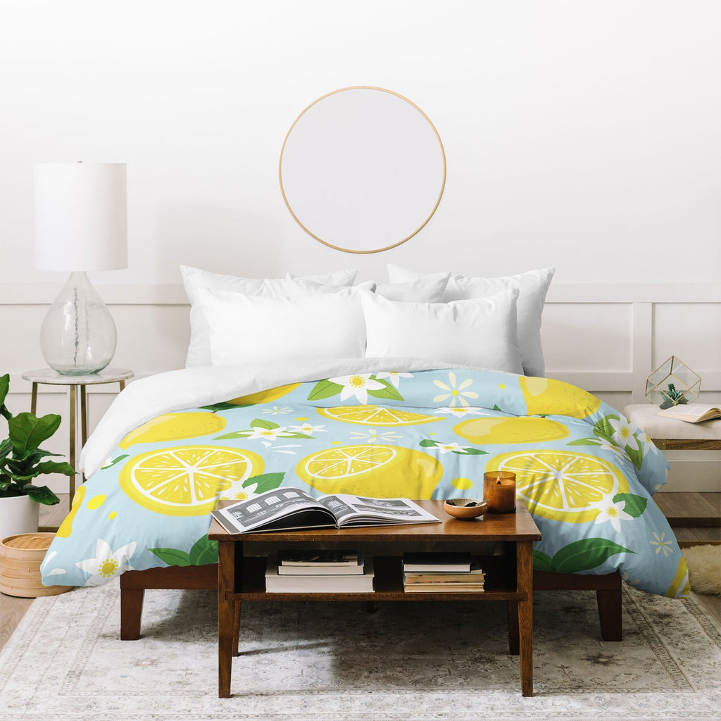 Design by Spark Lemony Fresh Florals Duvet Cover