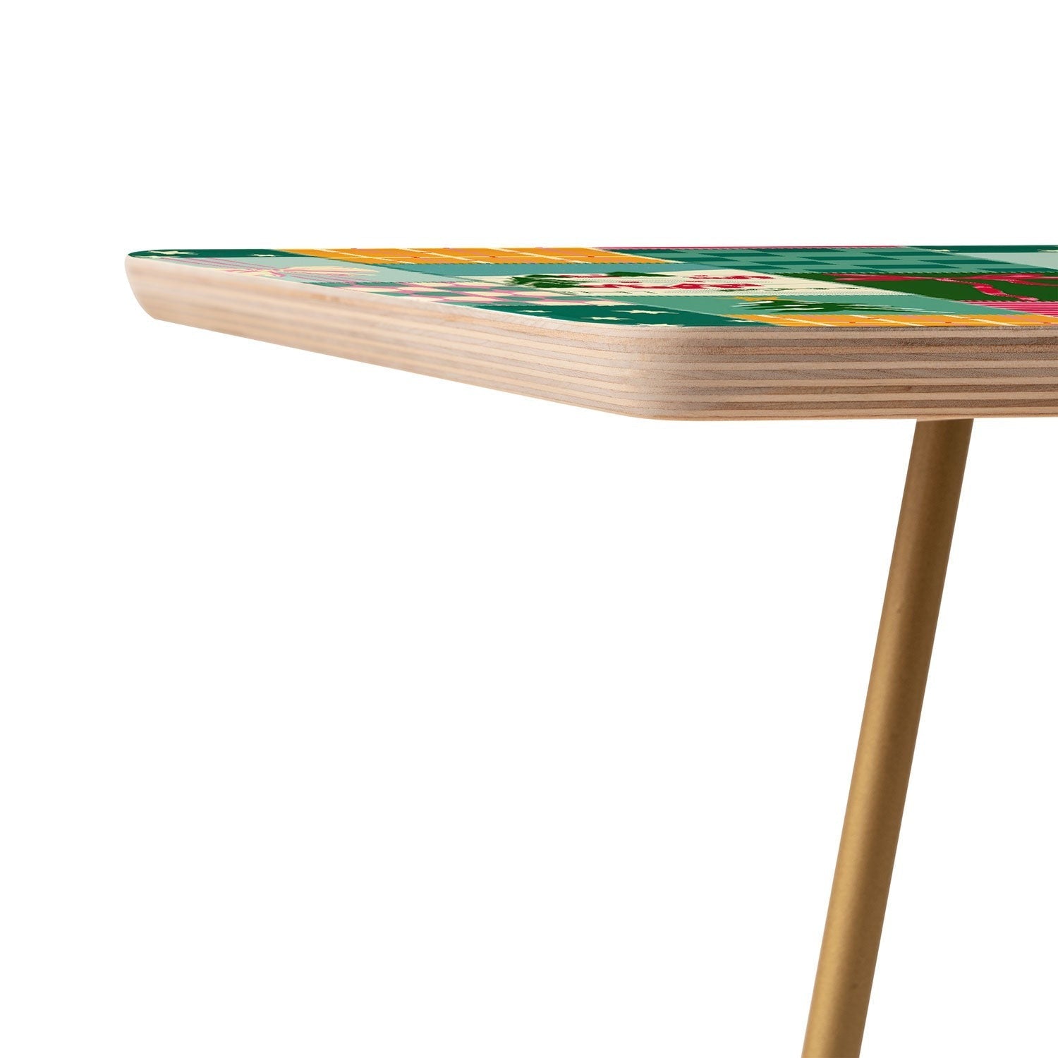 LouBruzzoni Cozy Christmas Patchwork Side Table