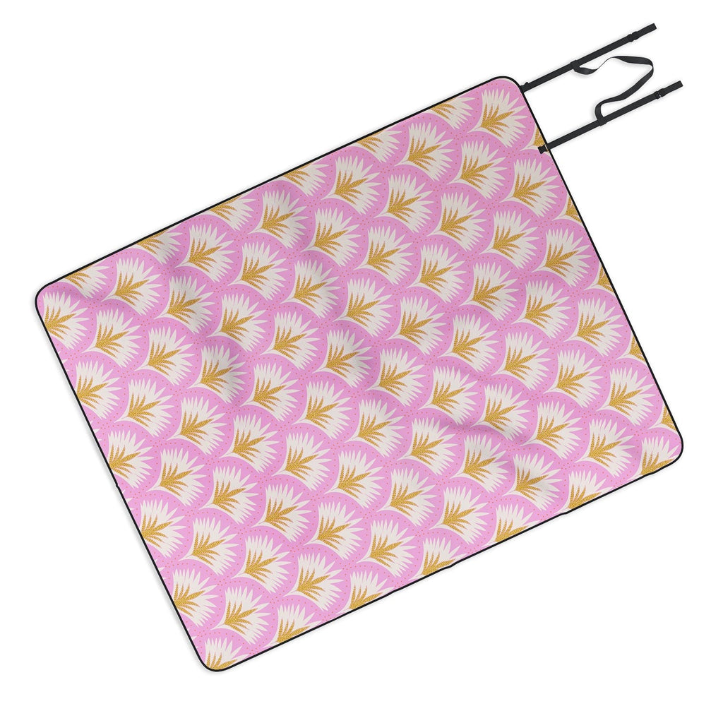 Jennifer Labre Pink Palmetto Picnic Blanket