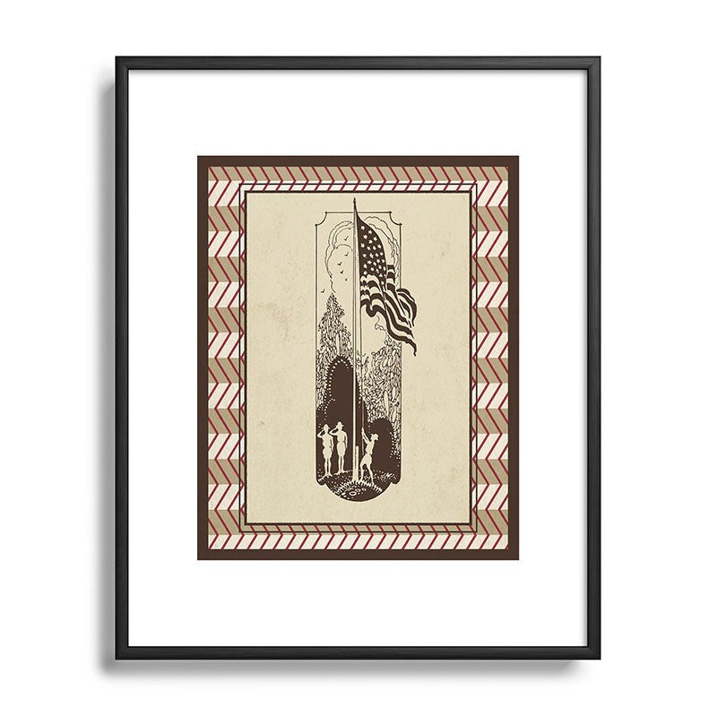 DENY Designs Flag Raisers Striped Square Metal Framed Art Print