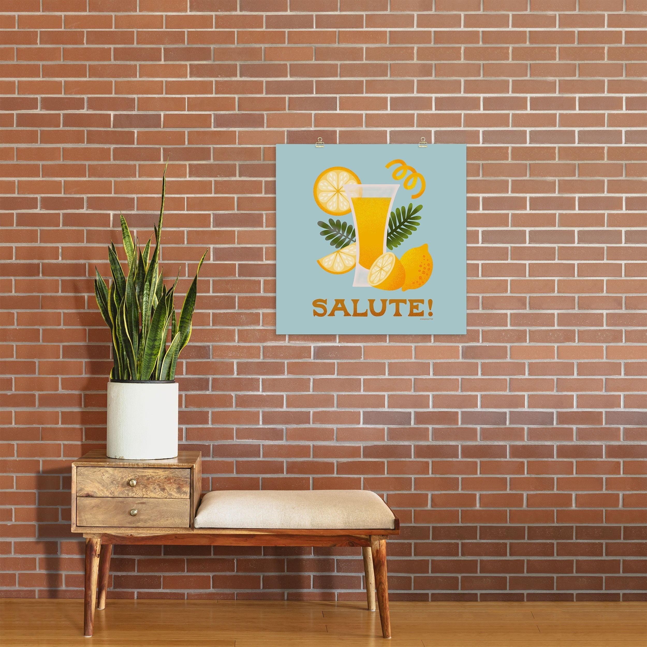 Jessica Molina Limoncello Cocktail Art Print