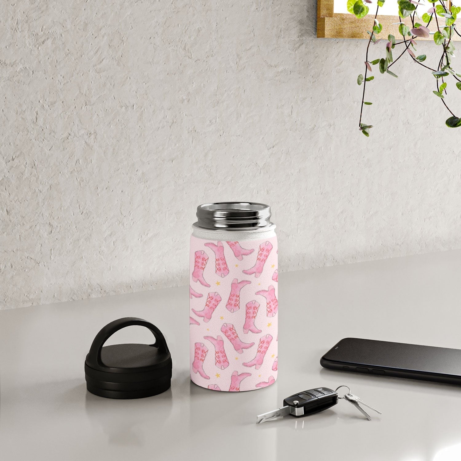 Love_Ryming Stars and Boots Water Bottle