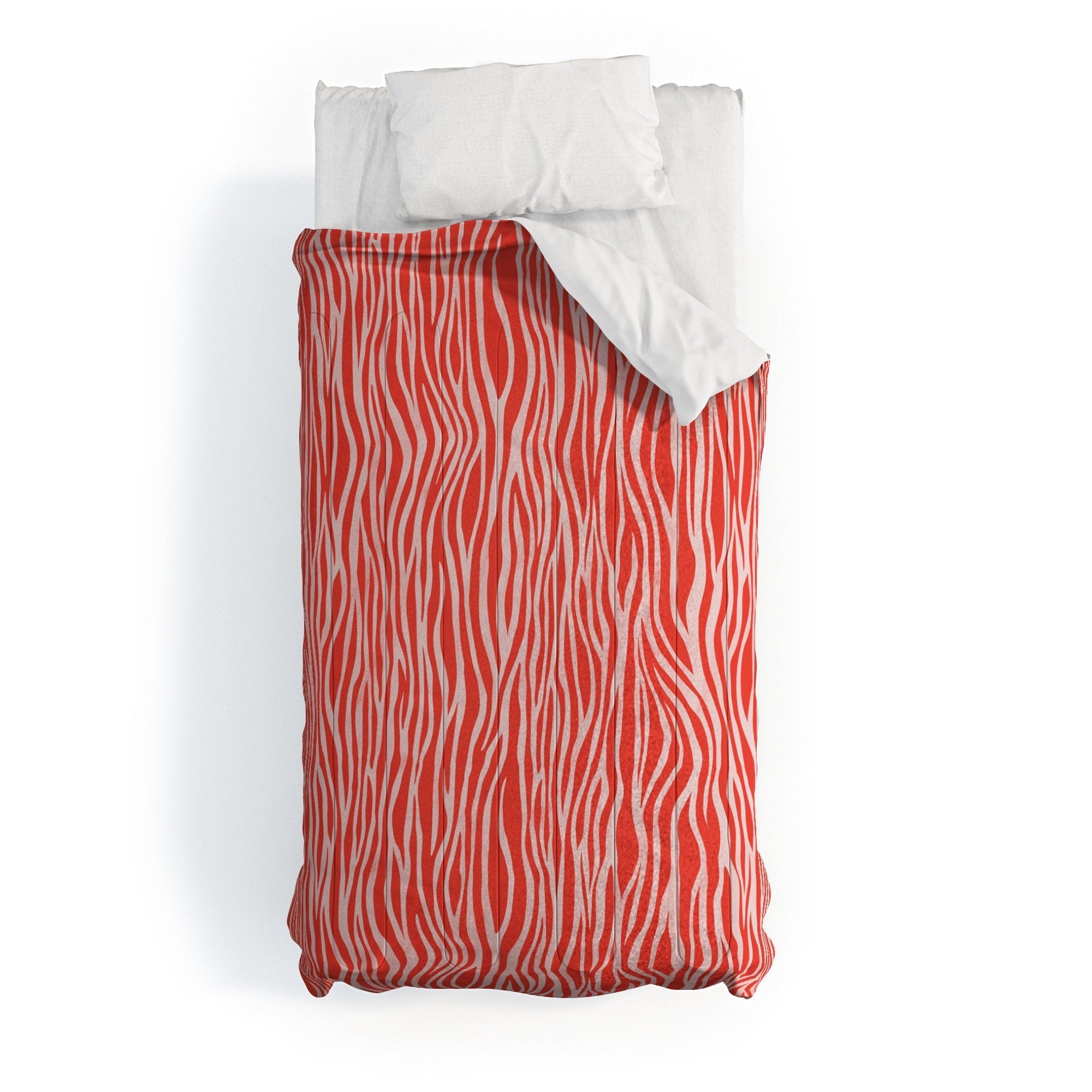 Avenie BR Red Zebra Stripe Comforter