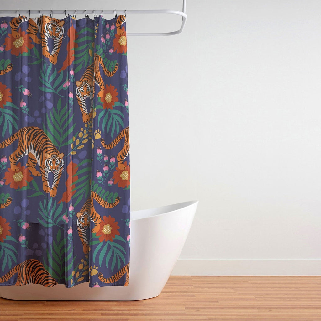 Design by Spark Tiger of the Glorious Jungle Shower Curtain