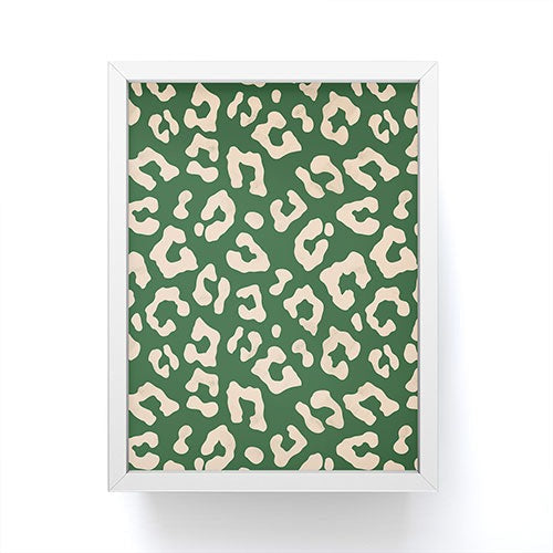 Avenie BR Cheetah Print In Green Framed Mini Art Print