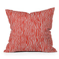 Avenie BR Red Zebra Stripe Outdoor Throw Pillow