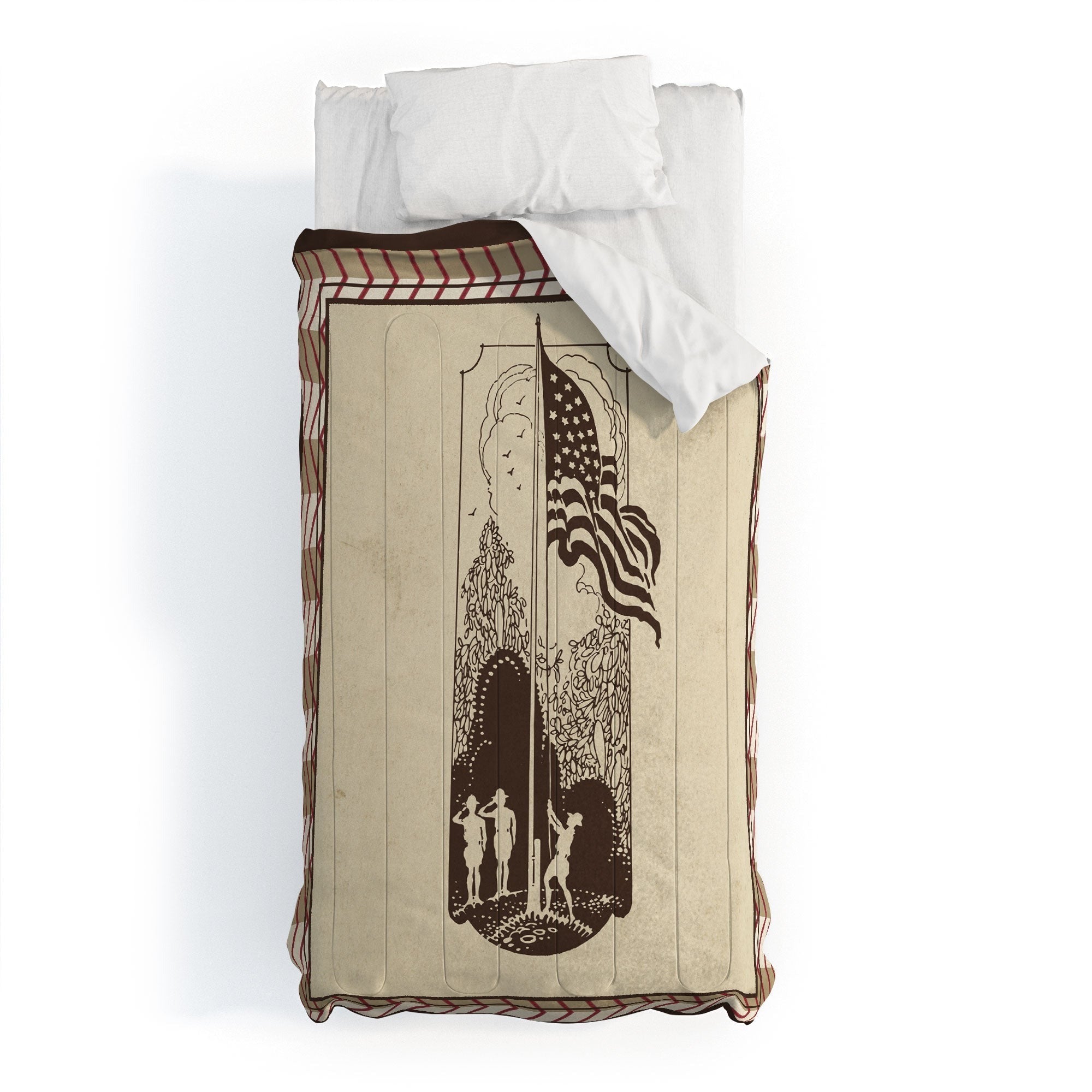 DENY Designs Flag Raisers Striped Square Comforter
