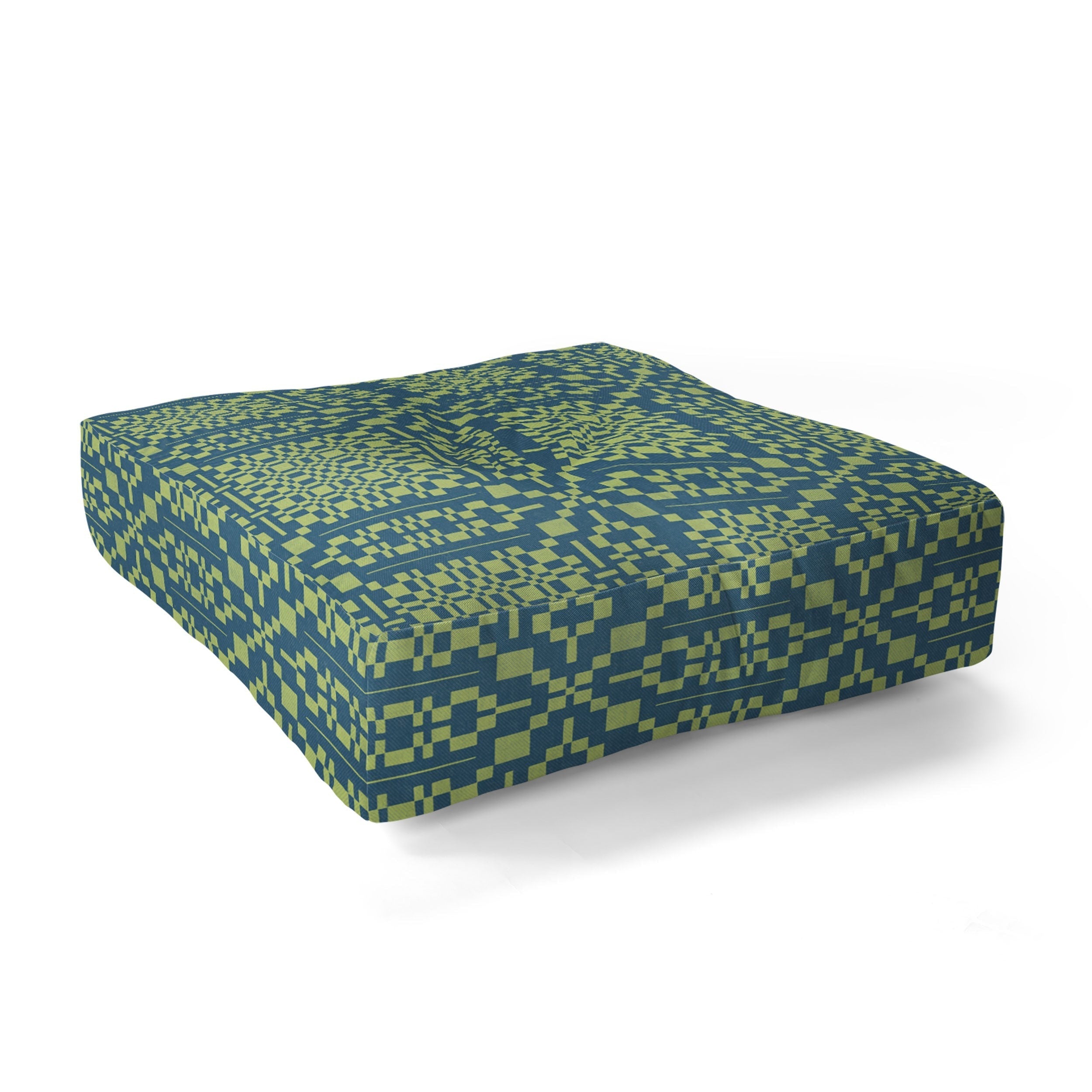 Marta Barragan Camarasa Nostalgic Grid Design Floor Pillow Square