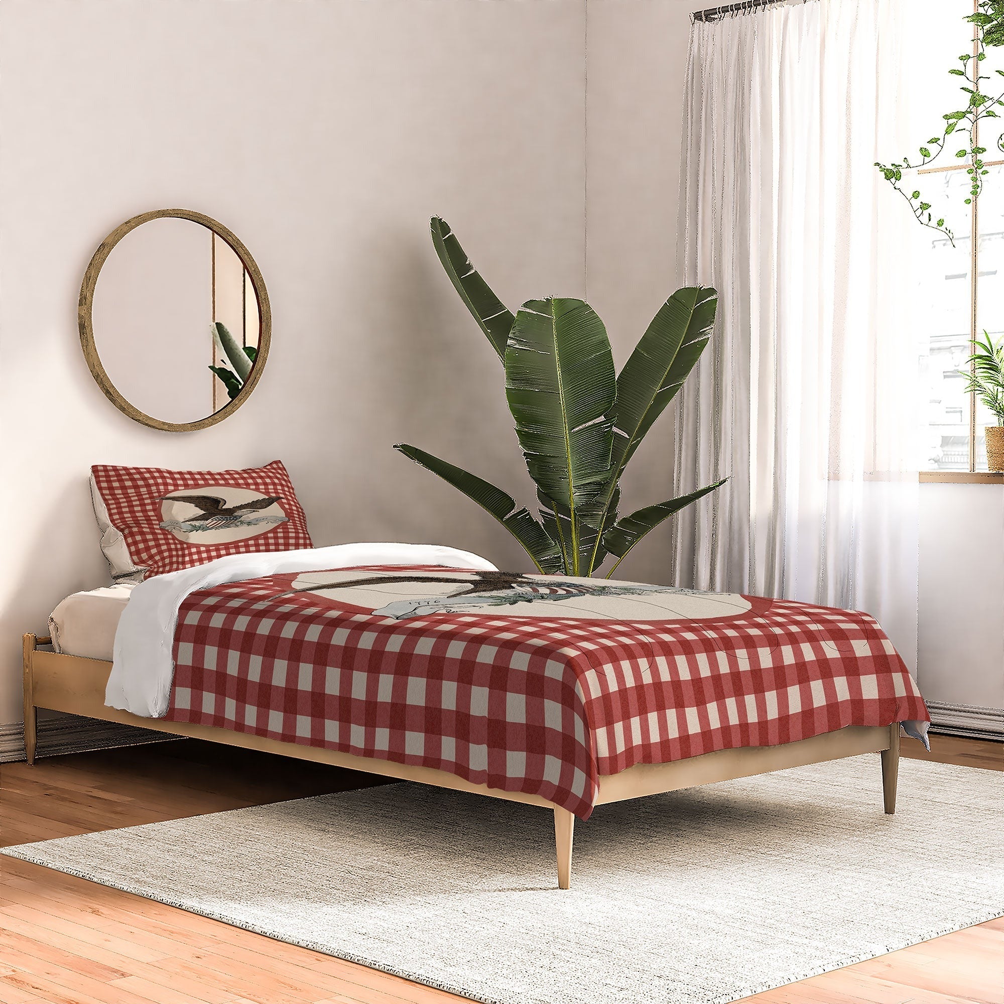 DENY Designs Gingham Eagle Comforter