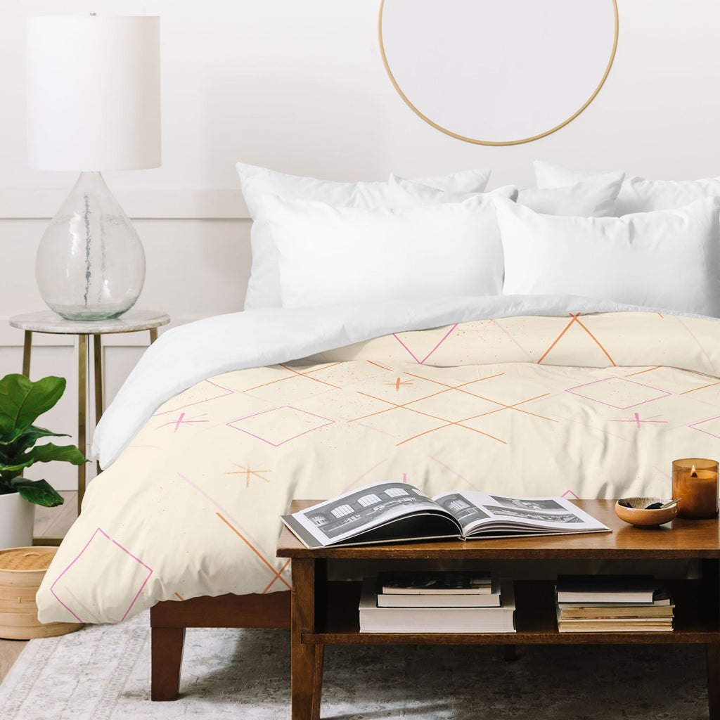Little Om Starry Web cream Duvet Cover
