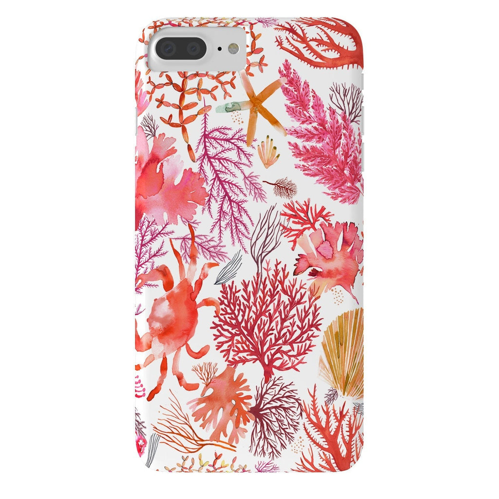 Ninola Design Botanic Retreat Coral Reef Crab Lobster Red Phone Case
