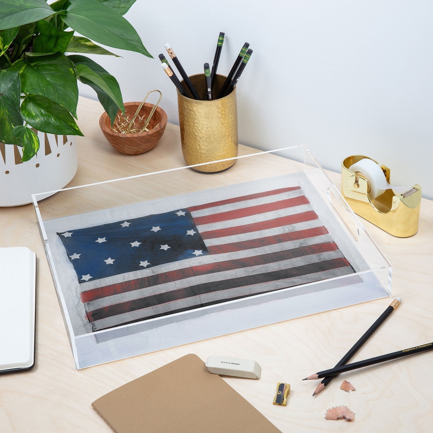 DENY Designs Flag Attributed to Elizabeth Schuyler Hamilton Acrylic Tray