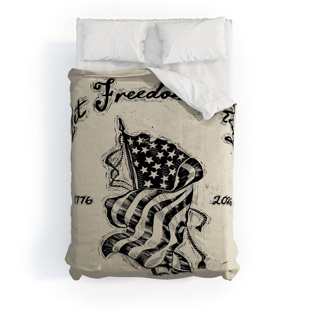 DENY Designs Let Freedom Ring Block Comforter