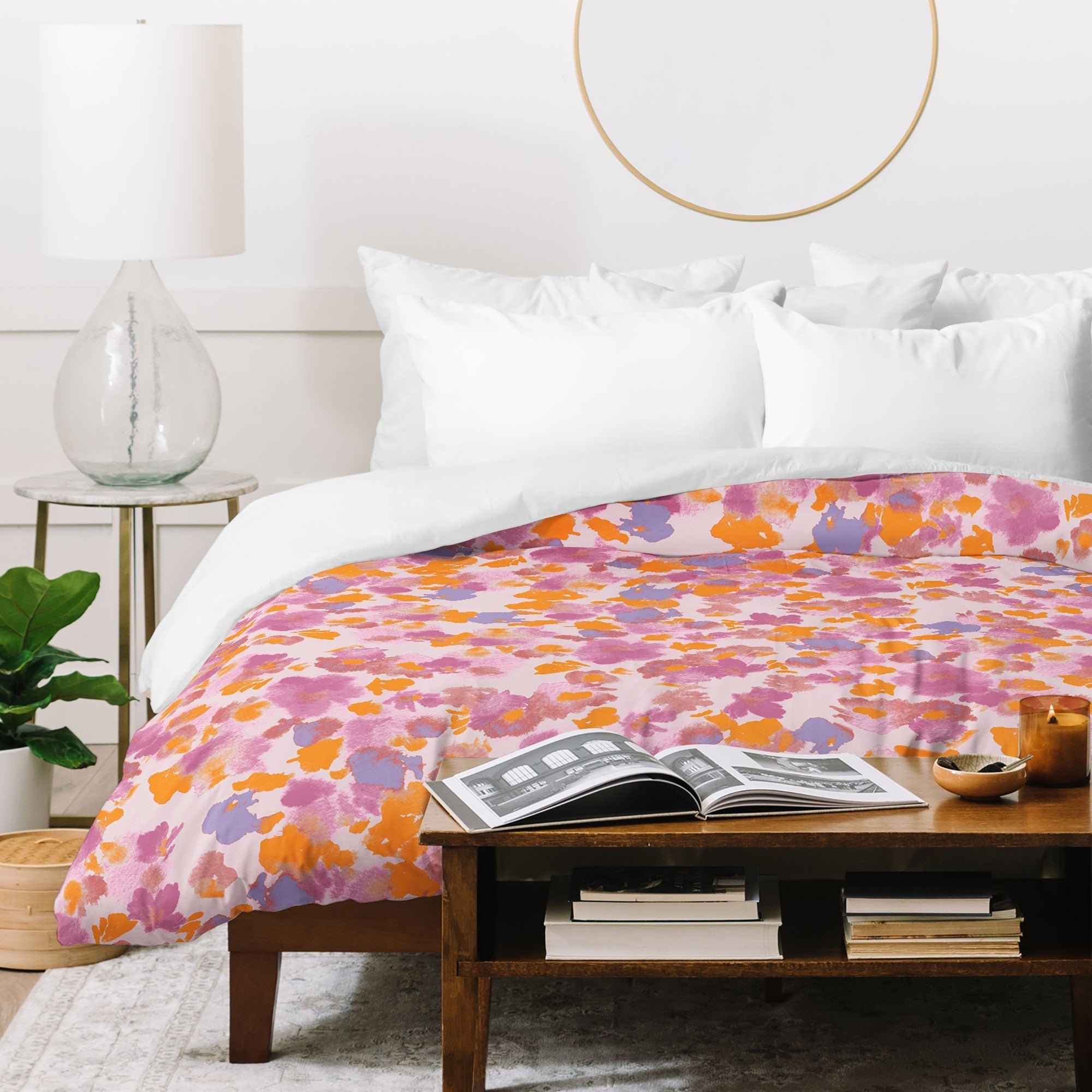 Gabriela Fuente Day Dreaming Watercolor Pink Duvet Cover