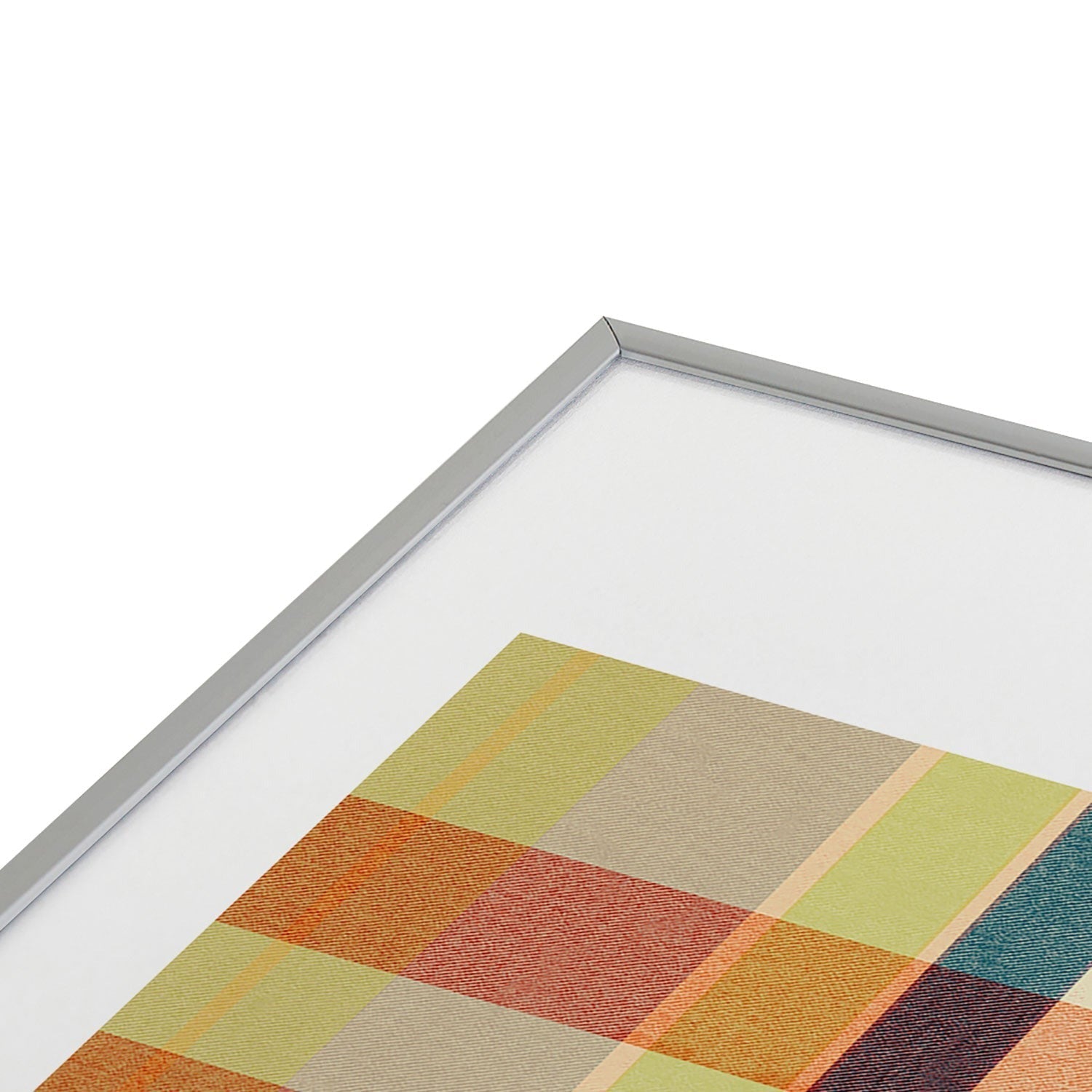 Marta Barragan Camarasa Retro Picnic Plaid Warm Tones Metal Framed Art Print