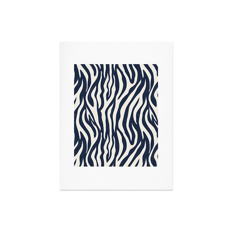 Avenie BR Navy Tiger Stripes Art Print
