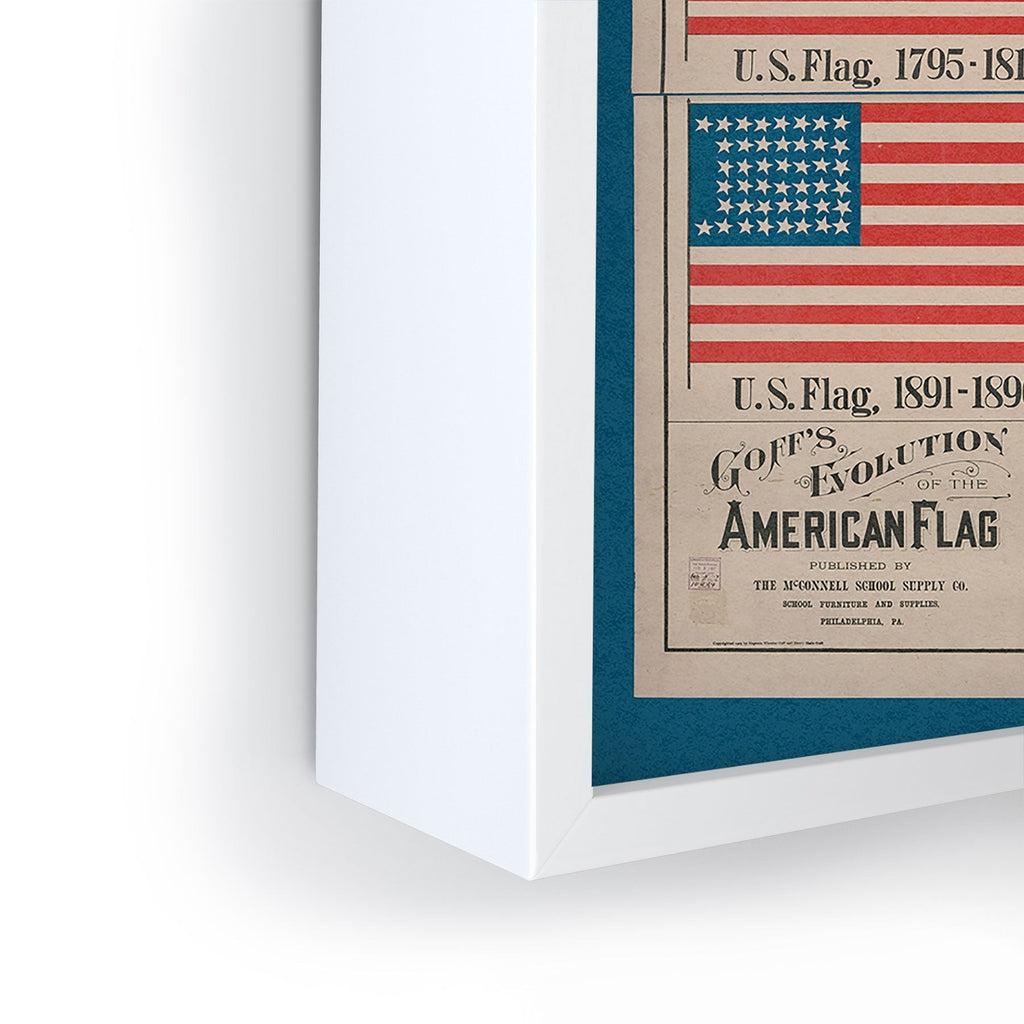 DENY Designs Goff s Evolution of the American Flag Framed Mini Art Print