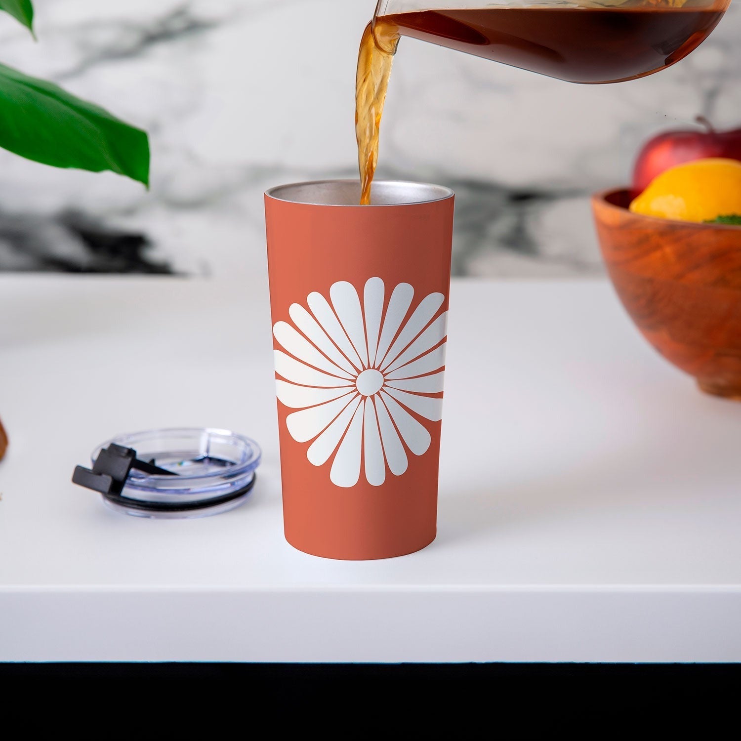 Colour Poems Retro Daisy XV Travel Mug
