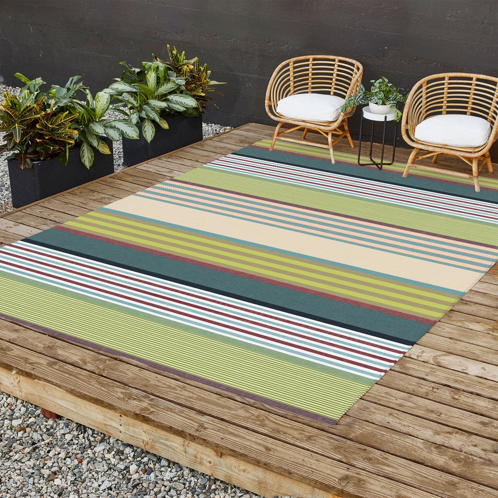 Marta Barragan Camarasa Colorful Stripe Delight Outdoor Rug