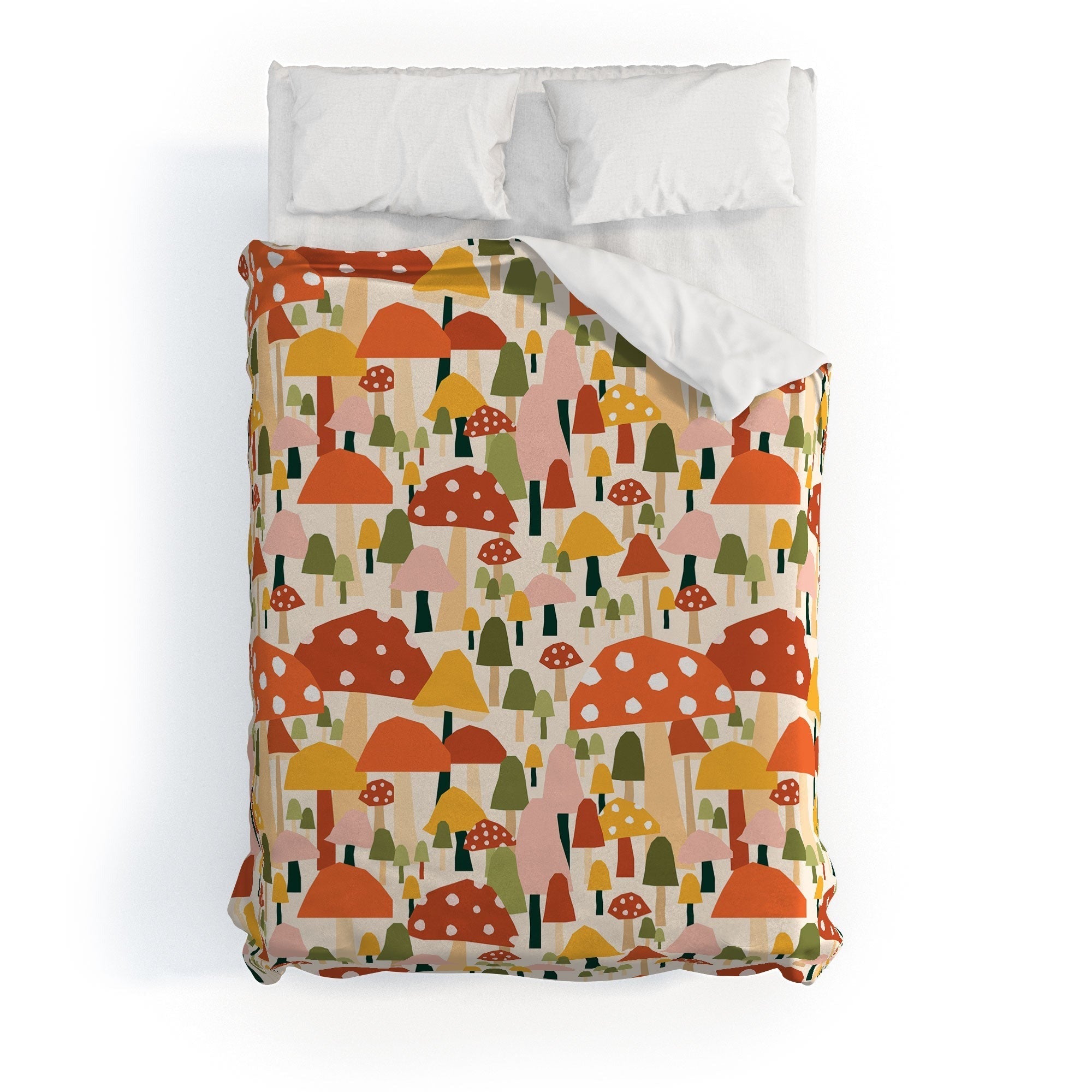 Valeria Frustaci autumnal mushrooms Duvet Cover