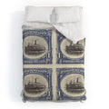 DENY Designs 1901 1c Fast Lake Navigation Stamps Duvet Cover