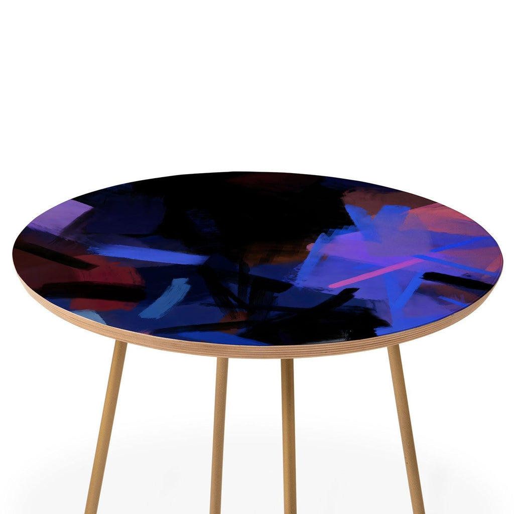 83 Oranges Midnight Sparks Round Side Table