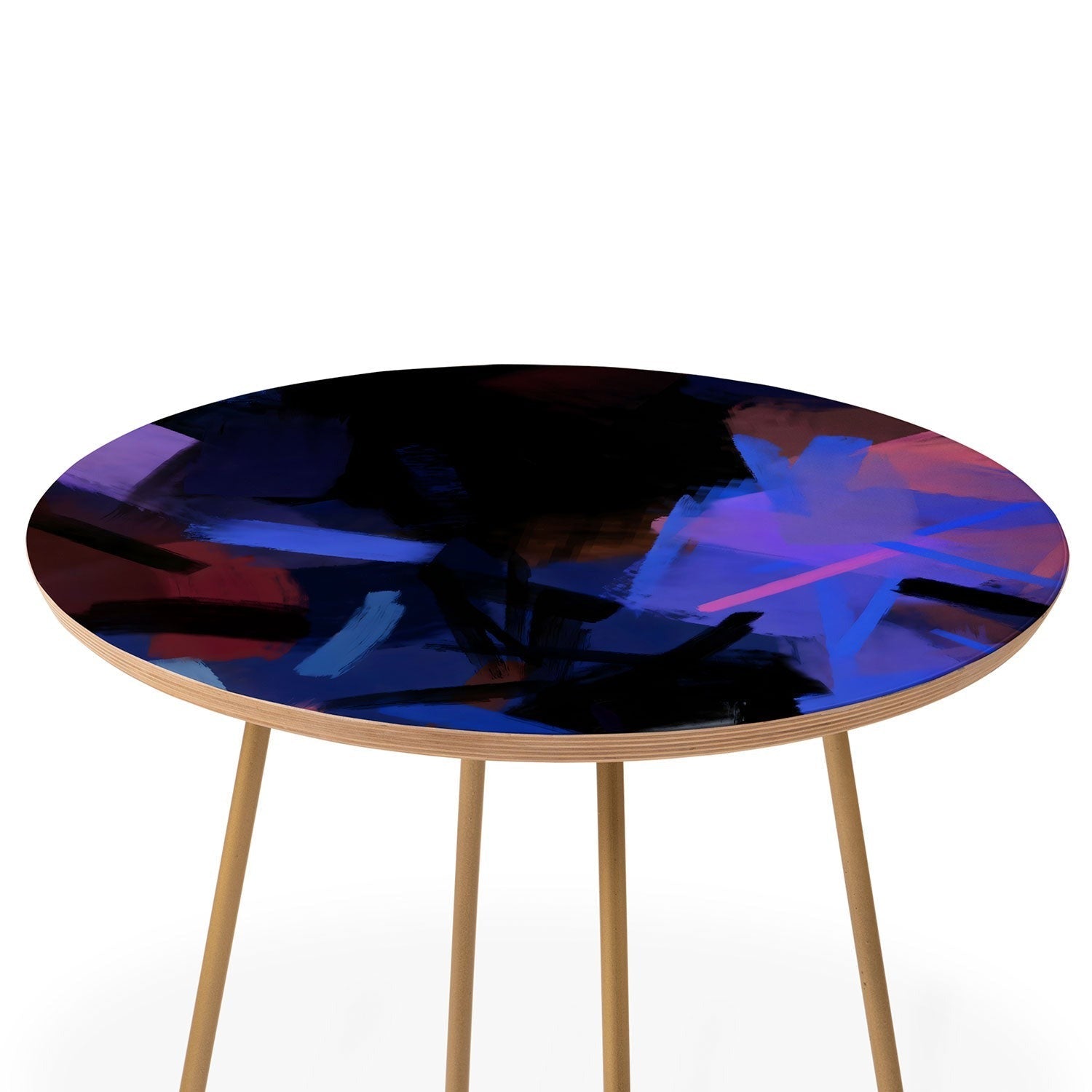 83 Oranges Midnight Sparks Round Side Table