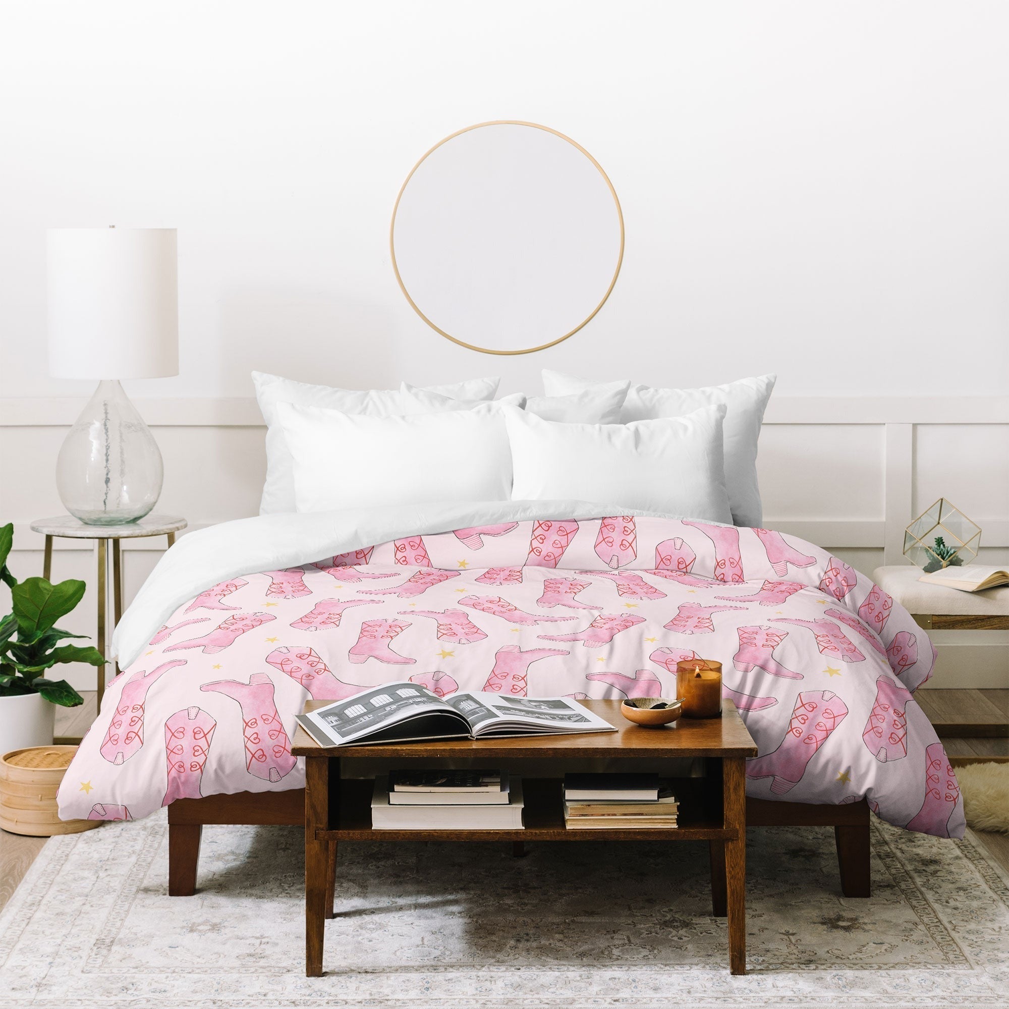 Love_Ryming Stars and Boots Duvet Cover