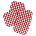 DENY Designs Red Gingham plus Stars Coaster Set