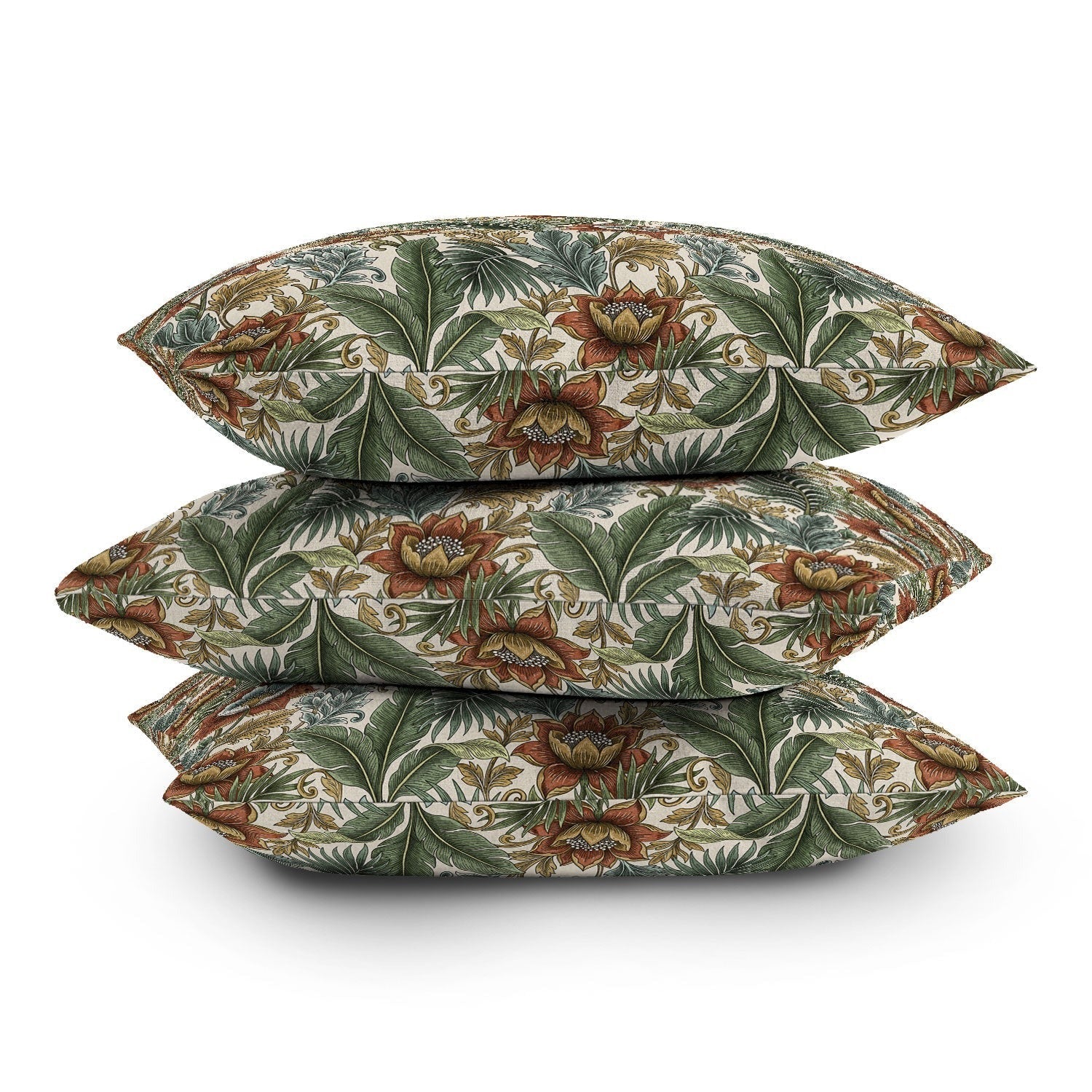 Marta Barragan Camarasa Retro Jungle Garden Throw Pillow