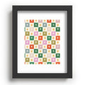 LouBruzzoni Retro Star Block Pattern Recessed Framing Rectangle