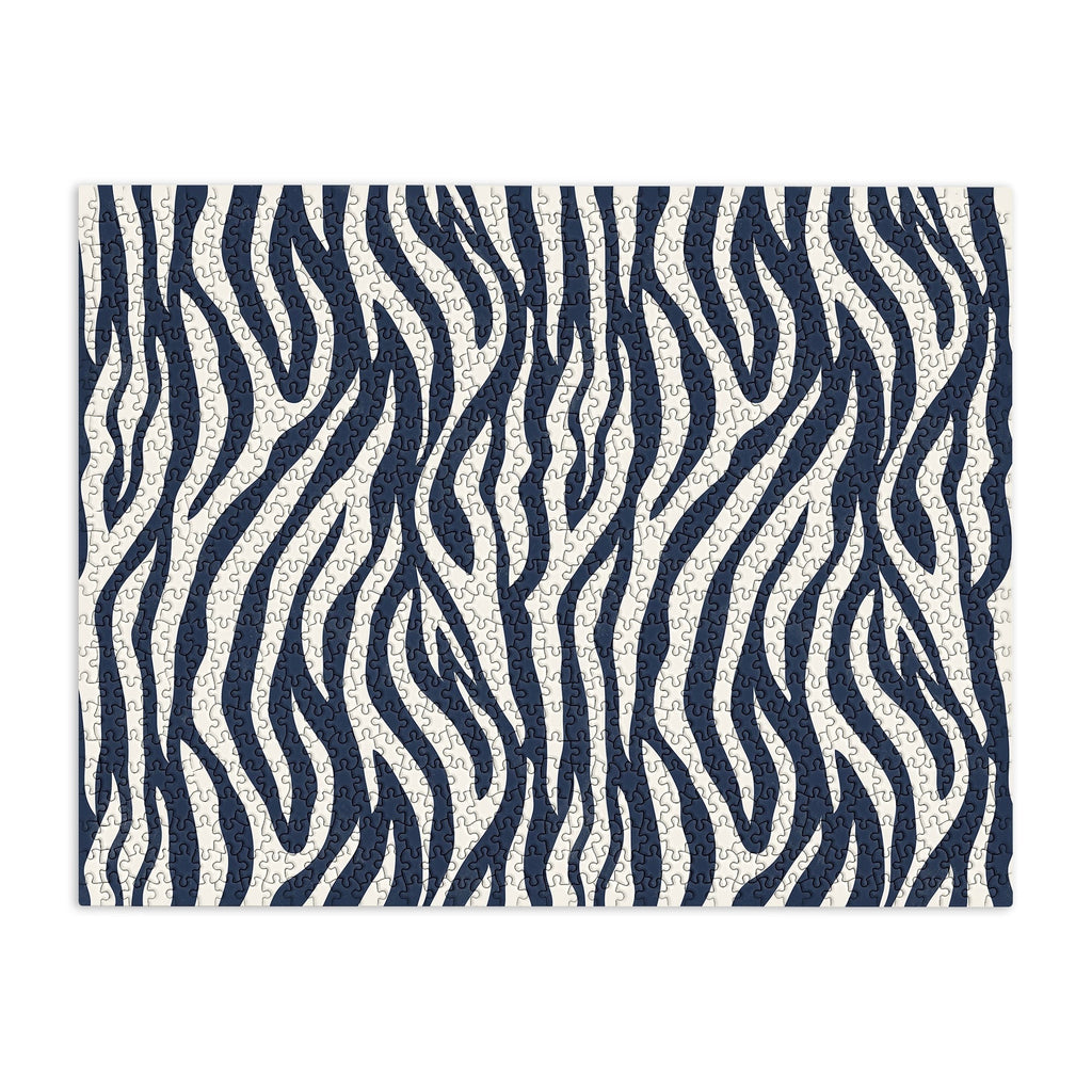 Avenie BR Navy Tiger Stripes Puzzle