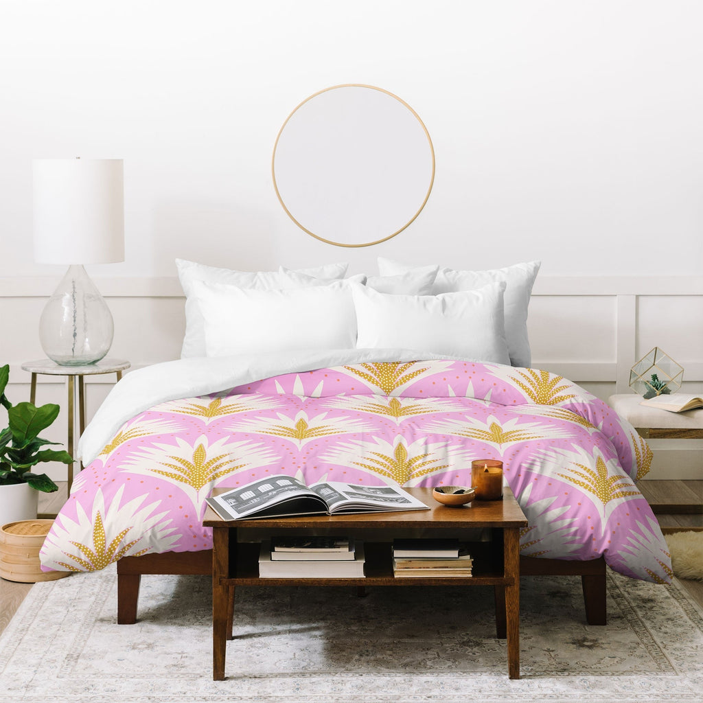 Jennifer Labre Pink Palmetto Duvet Cover