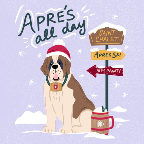 Design by Spark St Bernard Apres All Day Shower Curtain
