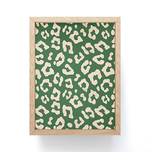 Avenie BR Cheetah Print In Green Framed Mini Art Print