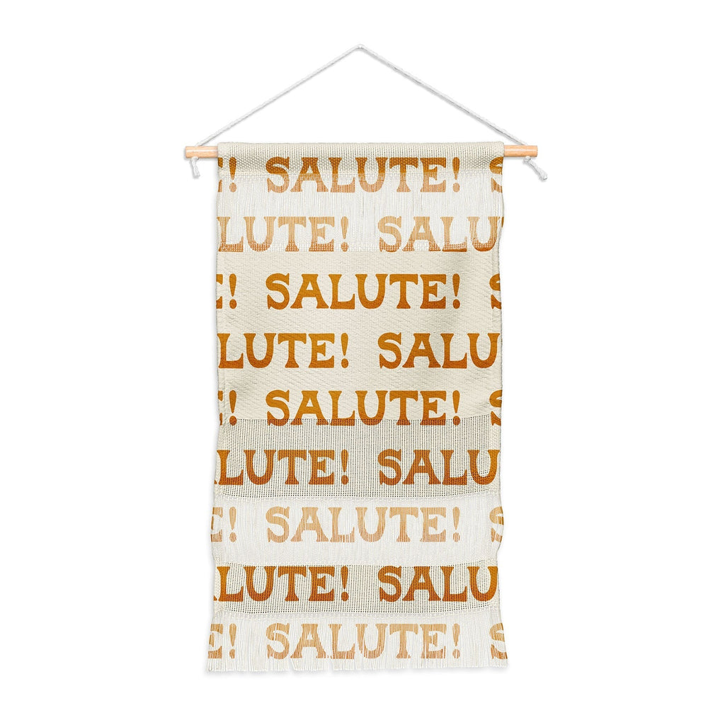 Jessica Molina Salute Gold Pattern on Cream Wall Hanging Portrait