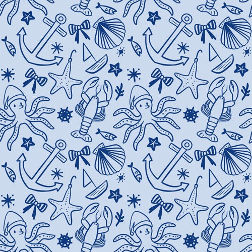 Design by Spark Marine Christmas Holiday Shower Curtain