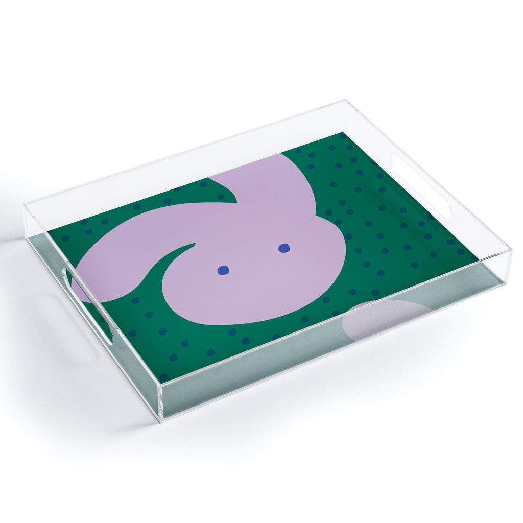 Camilla Foss Pebbles and Rabbit Acrylic Tray