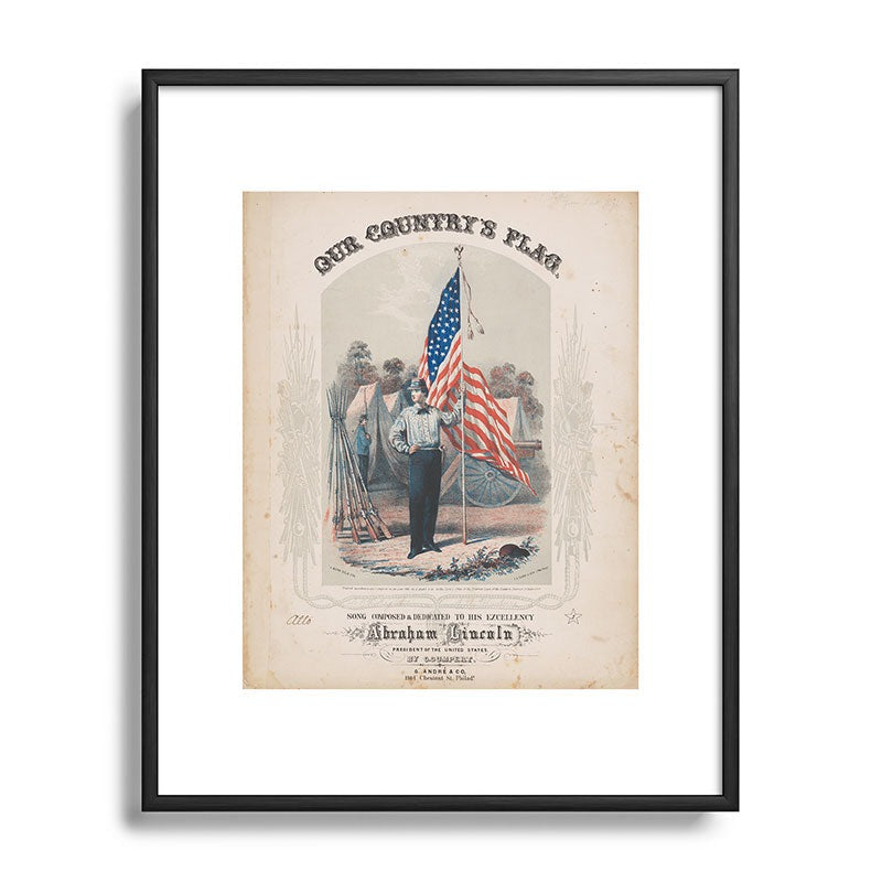 DENY Designs Our Country s Flag Metal Framed Art Print