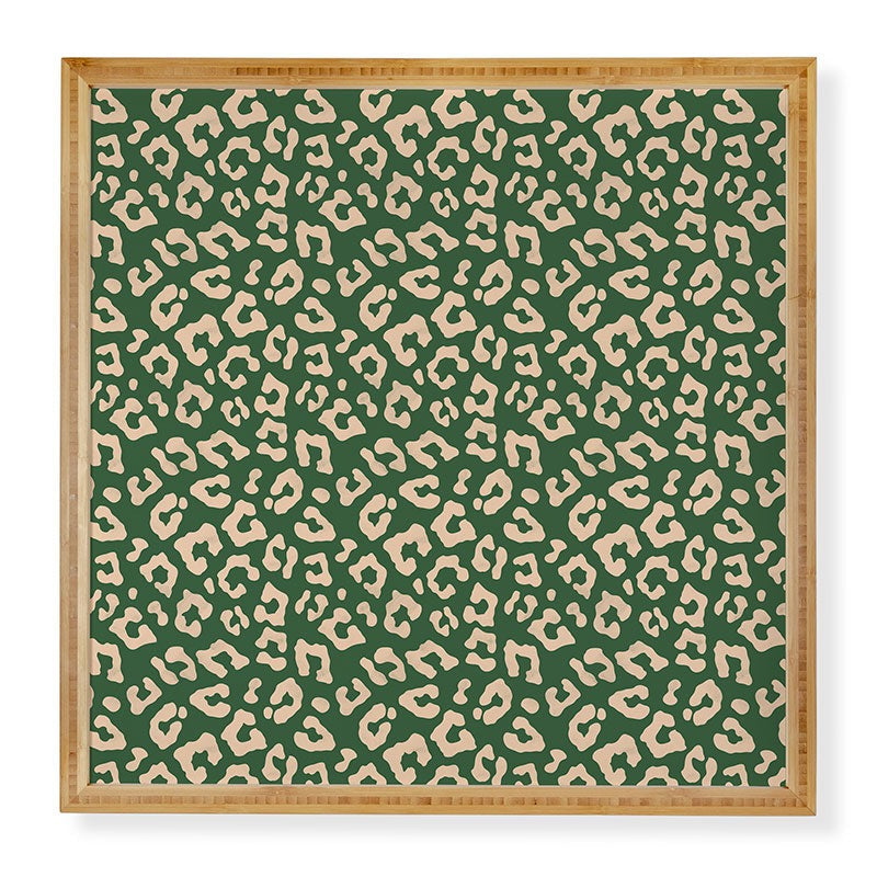 Avenie BR Cheetah Print In Green Framed Wall Art
