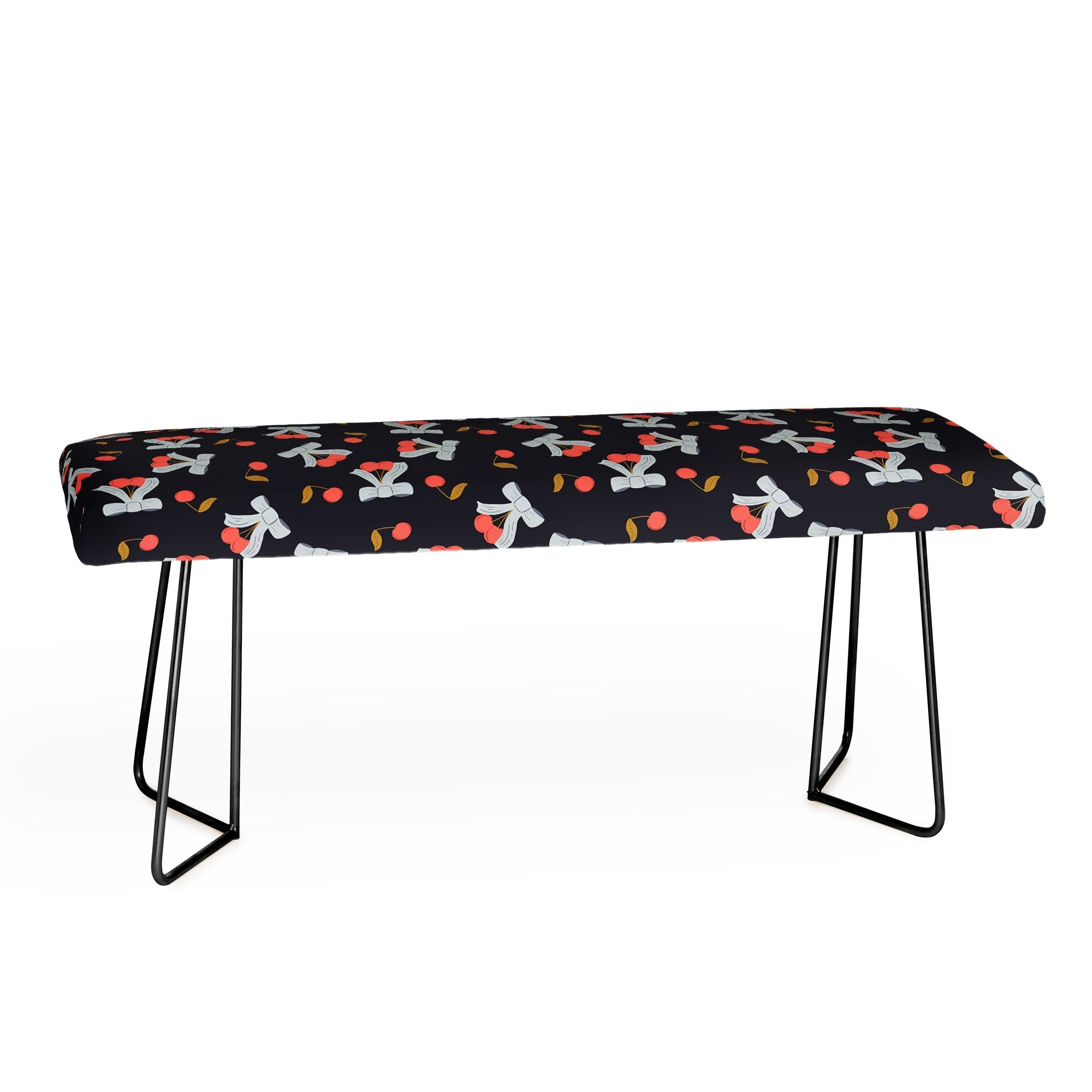 Jennifer Labre Cherries and Bows Bench