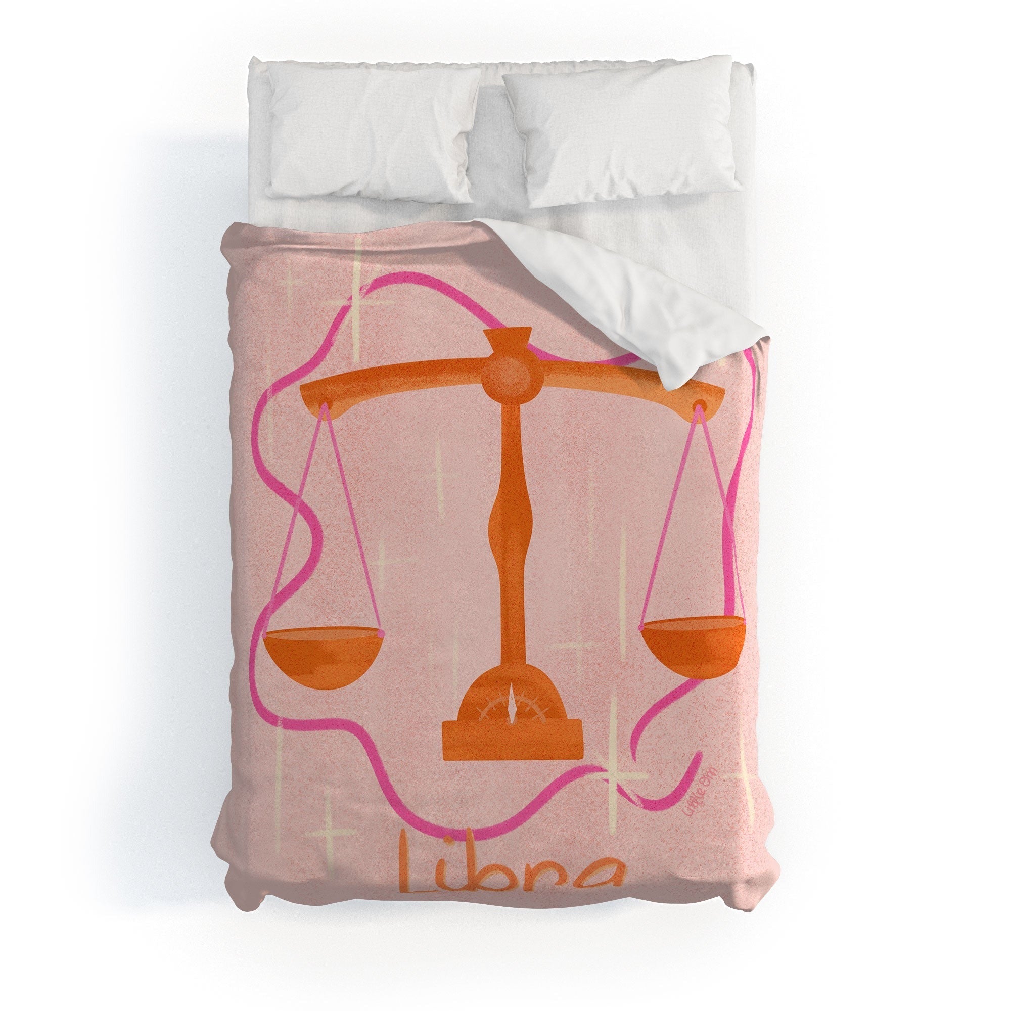 Little Om Zodiac Signs Libra Duvet Cover