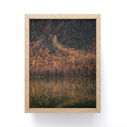 Hannah Kemp Fall Lake Framed Mini Art Print
