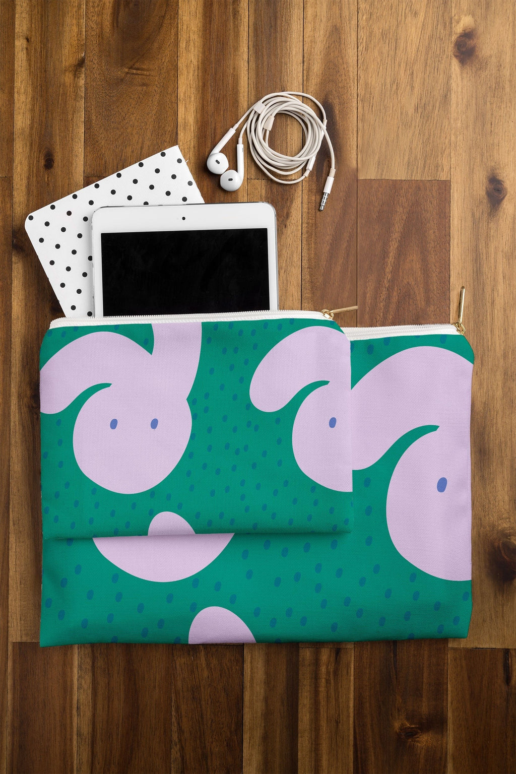 Camilla Foss Pebbles and Rabbit Pouch