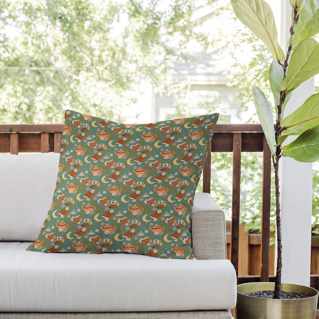 Avenie Moonlit Reading Nook I Outdoor Throw Pillow