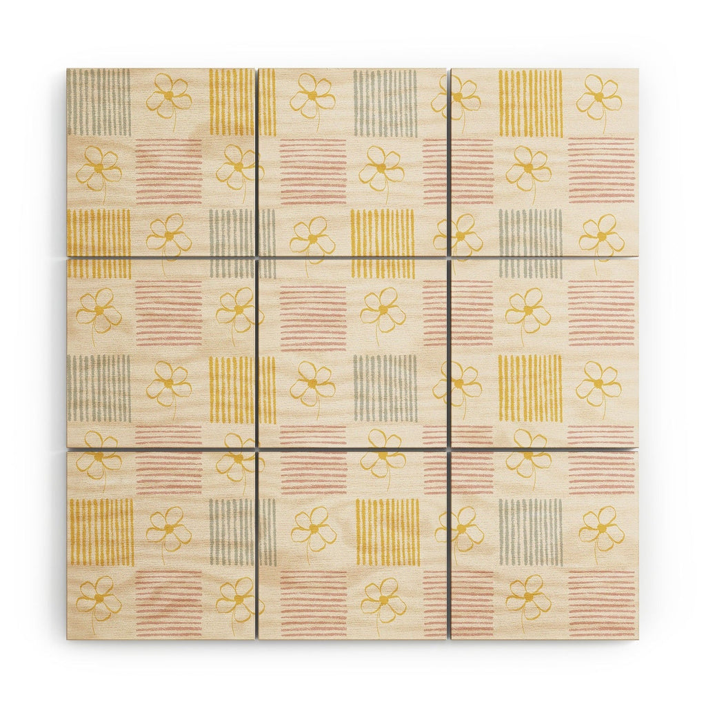 Menina Lisboa Spring Grandmillennial Wood Wall Mural