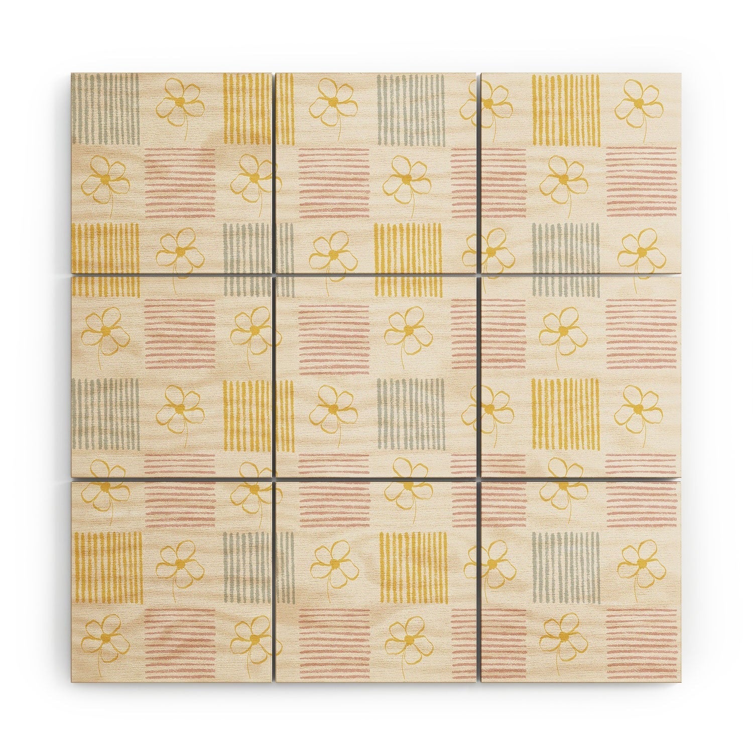 Menina Lisboa Spring Grandmillennial Wood Wall Mural