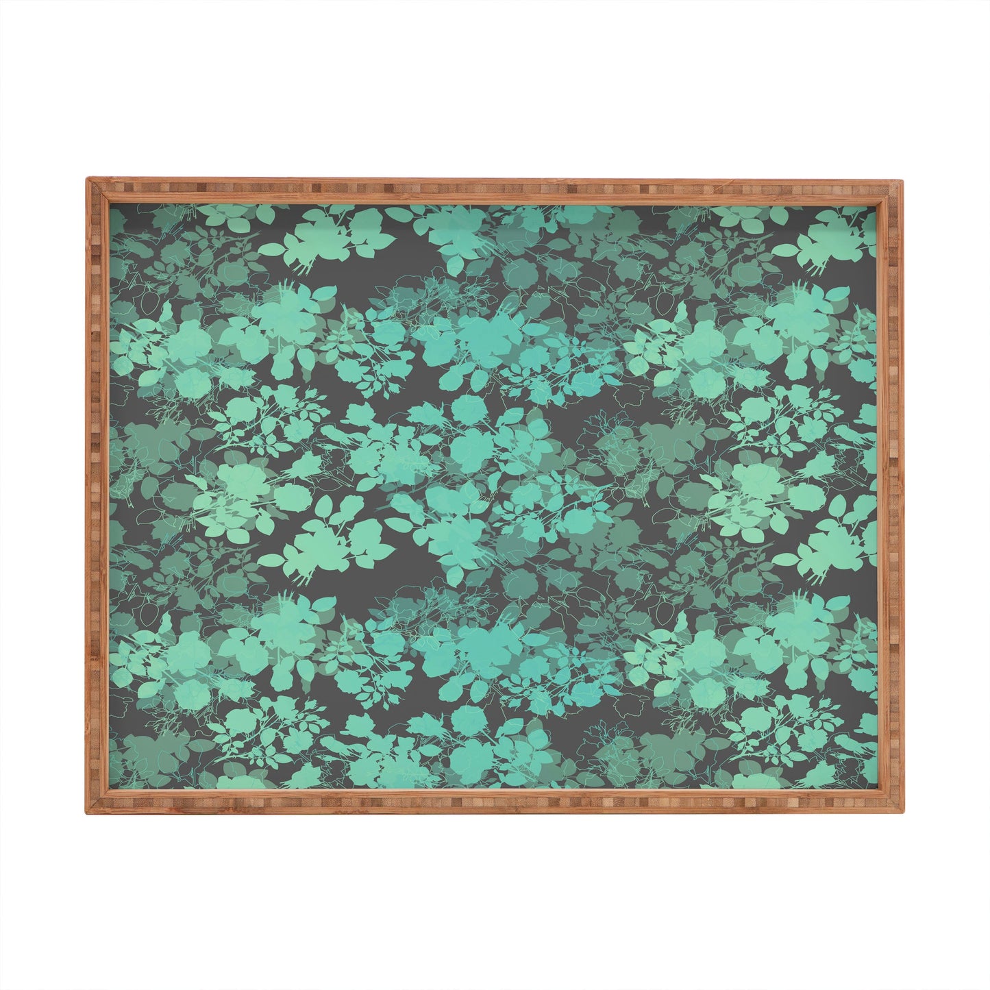 Gabi Audrey Teal Rectangular Tray