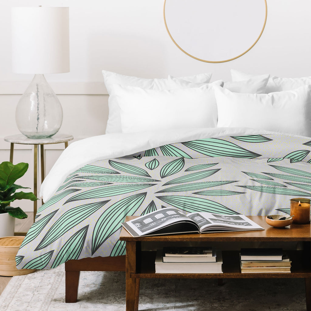 Gabi Mint Duvet Cover